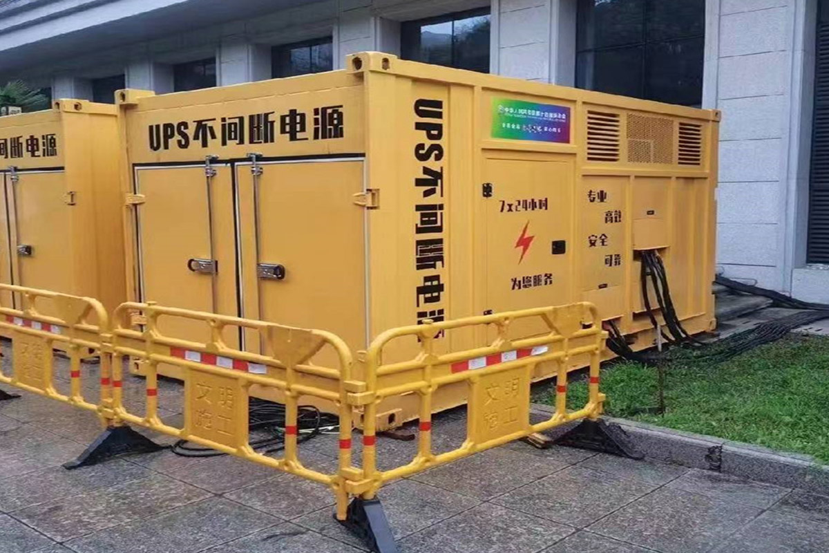 莲花发电机租赁施工现场